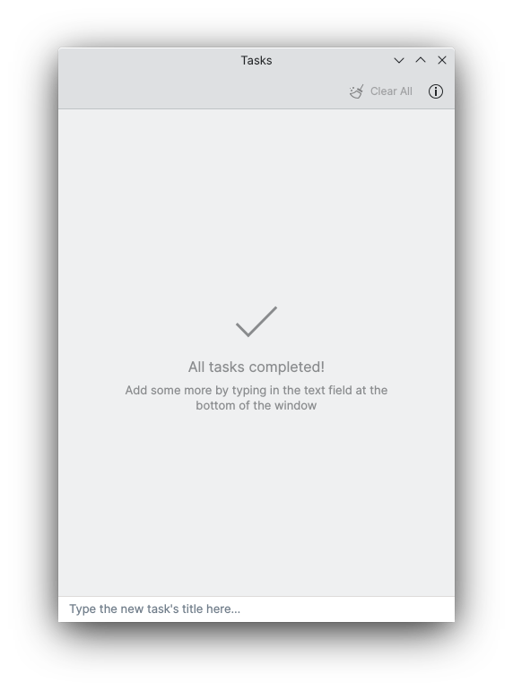 Tasks screenshot