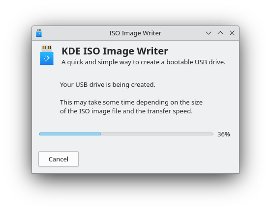 Captura de pantalla de ISO Image Writer