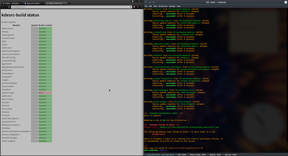 Captura de pantalla de kdesrc-build