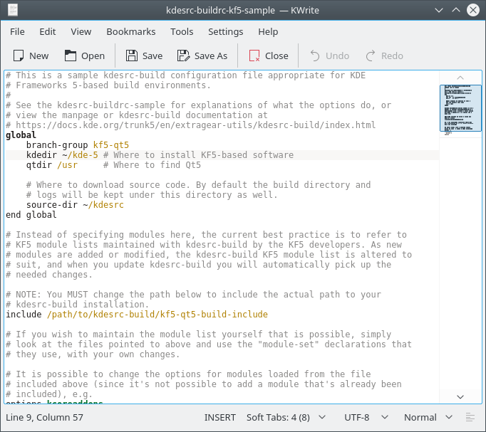 Screenshot of kdesrc-build