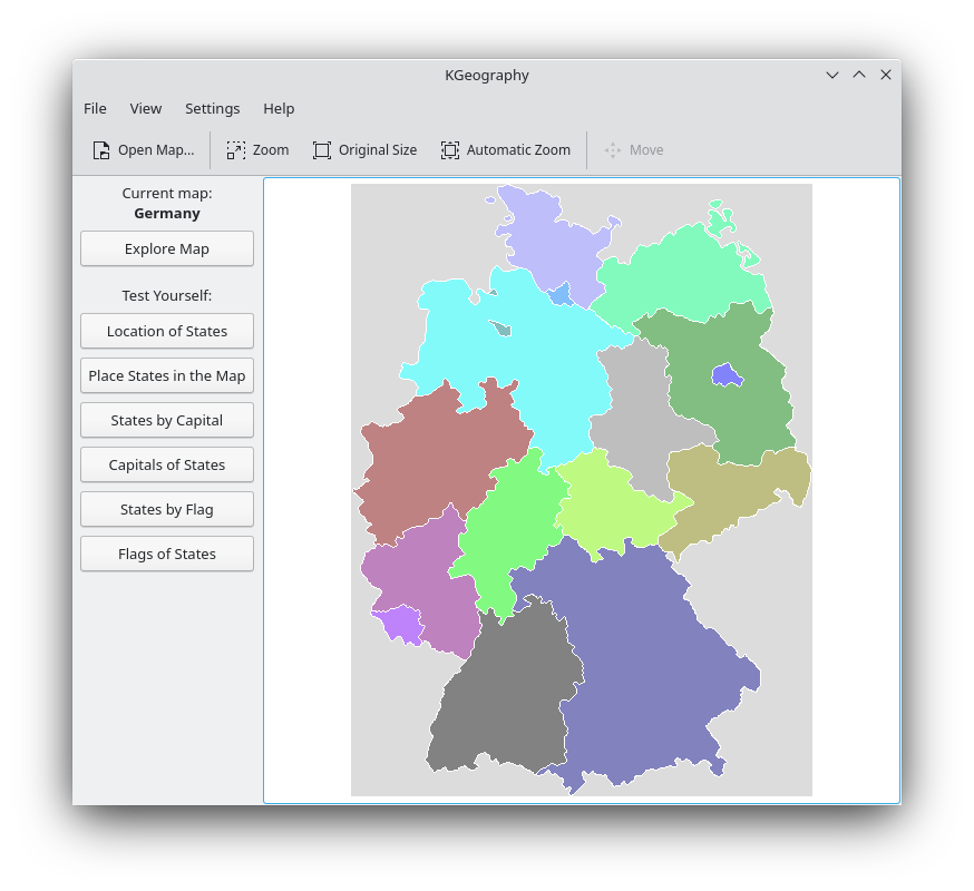 Sessione di apprendimento con KGeography