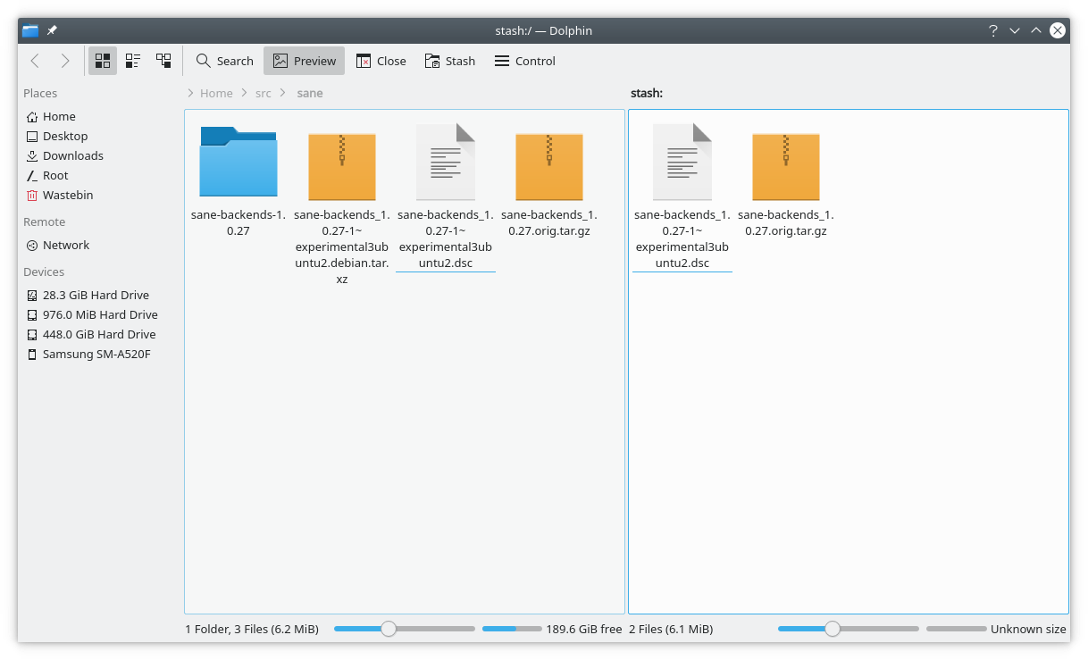  FileStash Aplikacije KDE