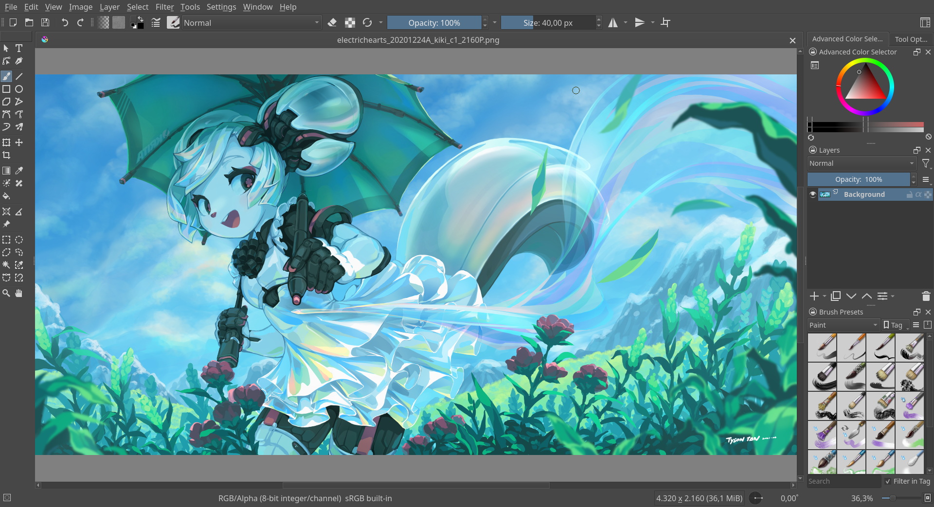 Krita ist ein digitales Zeichenstudio mit umfangreichen Funktionen