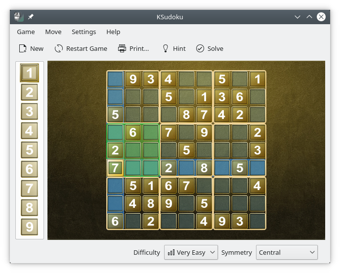 K Sudoku ekran görüntüsü