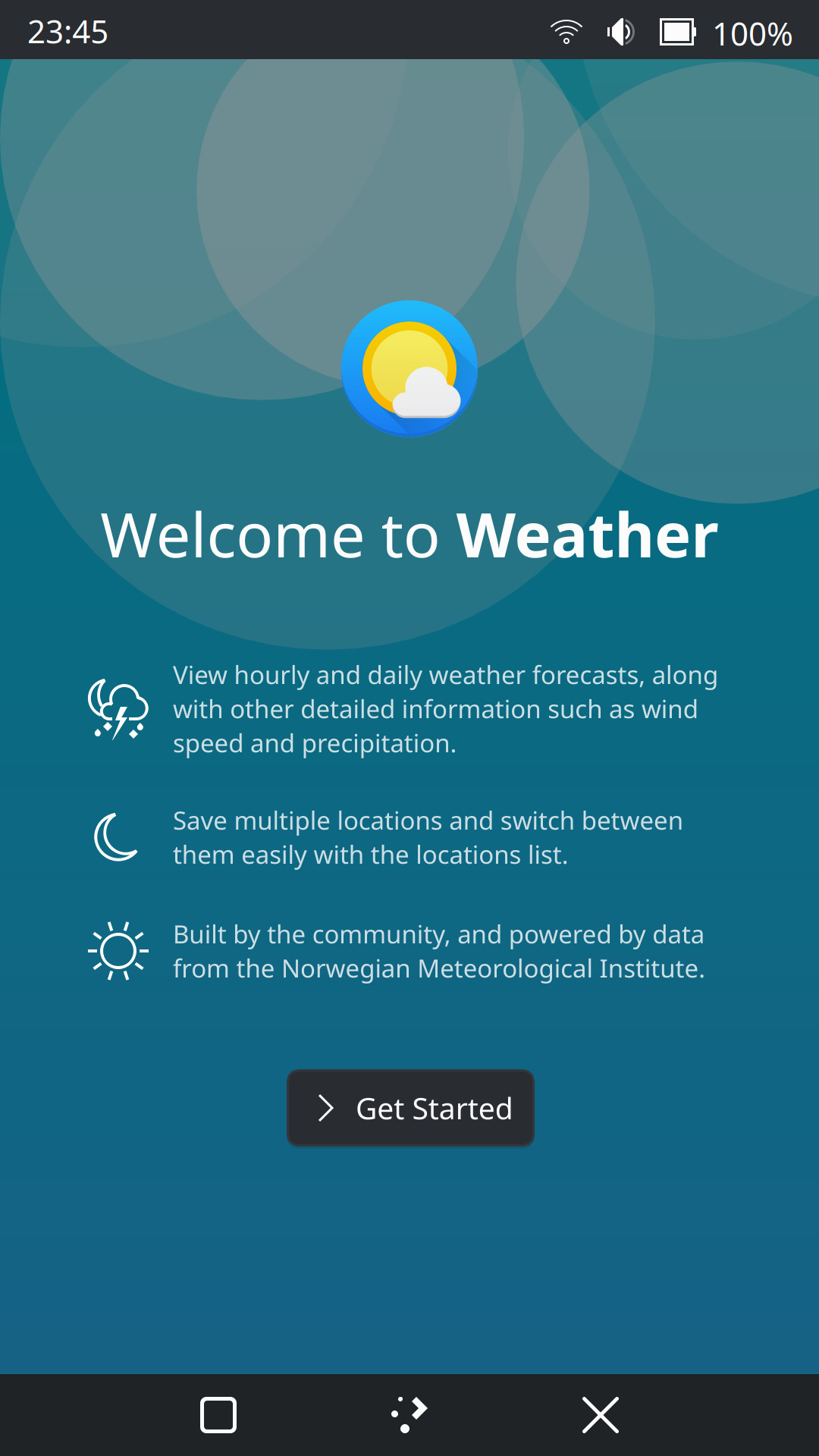 Mobile Welcome Screen