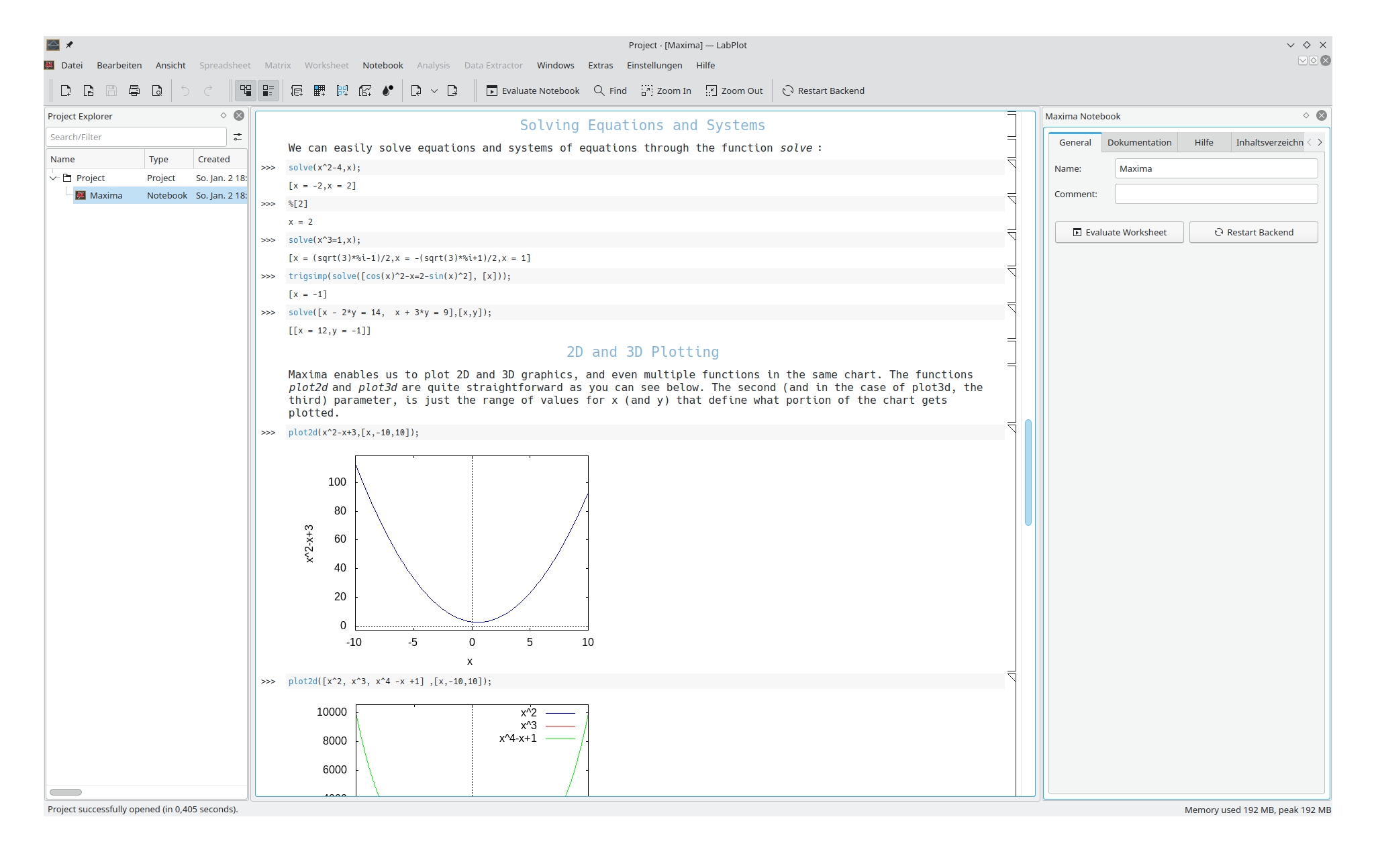 Notebook interface for interactive sessions in Maxima, Octave, R, Sage, Scilab, Python, Julia, etc