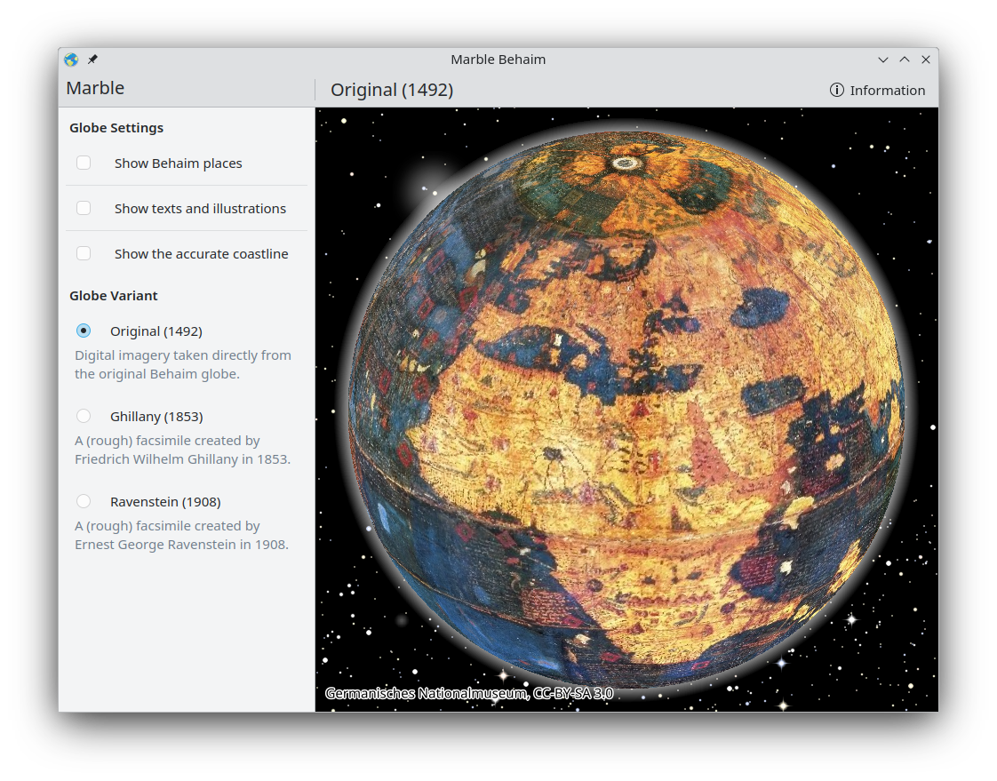 Digital imagery taken directly from the original Behaim globe.