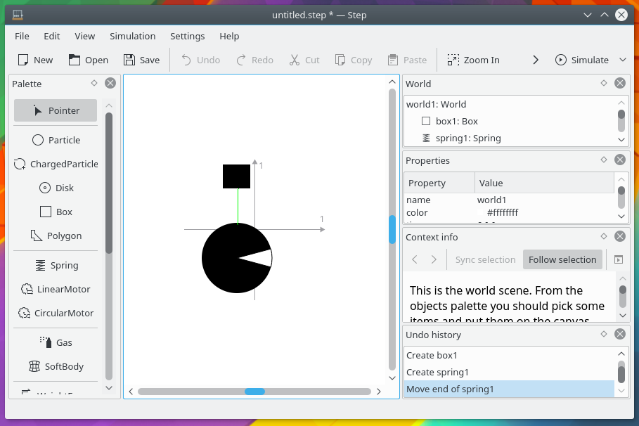 Simulación física en Step